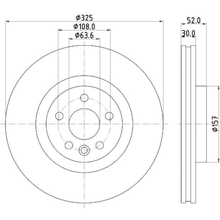 Pagid Brakes Brake Disc, 355123111 355123111